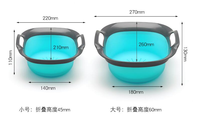 硅胶折叠沥水篮蔬菜水果篮